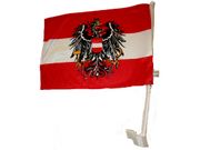 AUSTRIA 12" X 18" INCHES HEAVY DUTY COUNTRY FLAG & EAGLE WITH STICK .. FIFA SOCCER WORLD CUP .. NEW