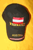 AUSTRIA COUNTRY FLAG EMBROIDERED BLACK HAT CAP .. NEW