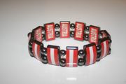AUSTRIA COUNTRY FLAG FLEXIBLE METAL SPORTS BRACELET WRISTBAND .. NEW