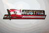 AUSTRIA COUNTRY FLAG LONG METALIC BUMPER STICKER DECAL EMBLEM .. NEW