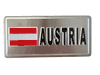 AUSTRIA COUNTRY FLAG SMALL METAL LICENSE PLATE STICKER DECAL EMBLEM .. NEW