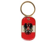 AUSTRIA COUNTRY FLAG WITH EAGLE KEYCHAIN ..HIGH QUALITY .. NEW