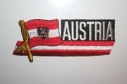 AUSTRIA COUNTRY FLAG WORD IRON-ON PATCH CREST BADGE .. NEW