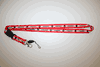 AUSTRIA RED AND WHITE STRIPE COUNTRY FLAG LANYARD KEYCHAIN PASSHOLDER .. NEW