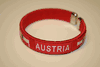 AUSTRIA RED COUNTRY FLAG FLEXIBLE METAL NYLON BRACELET WRIST BAND ... NEW