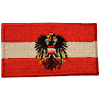 AUSTRIA WITH EAGLE SMALL COUNTRY FLAG IRON ON EMBROIDERED PATCH CREST BADGE ... NEW