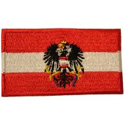 AUSTRIA WITH EAGLE SMALL COUNTRY FLAG IRON ON EMBROIDERED PATCH CREST BADGE ... NEW