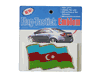 AZERBAIDJAN COUNTRY FLAG WAVY BUMPER DECAL STICKER EMBLEM ...