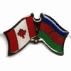 AZERBAIJAN / CANADA COUNTRY FLAG SMALL METAL FRIENDSHIP LAPEL PIN BADGE .. NEW