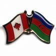 AZERBAIJAN / CANADA COUNTRY FLAG SMALL METAL FRIENDSHIP LAPEL PIN BADGE .. NEW
