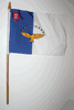AZORES COUNTRY 4" X 6" SMALL STICK FLAG WITH 10 INCH POLE .. ACORES .. NEW