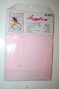 BABY PINK LACY PANTYHOSE TIGHTS WITH FANCY BOTTOM BY ANGELINA .. SMALL MEDIUM LARGE .. NEW