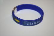 BAHAMAS BLUE COUNTRY FLAG FLEXIBLE C BRACELET WRISTBAND .. NEW