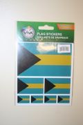 BAHAMAS COUNTRY FLAG COLLECTION OF 7 DIFFERENT SIZE STICKERS .. NEW