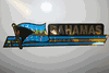 BAHAMAS COUNTRY FLAG LONG METALIC BUMPER STICKER DECAL EMBLEM .. NEW