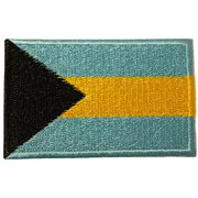 BAHAMAS COUNTRY FLAG SMALL IRON ON PATCH CREST BADGE .. NEW