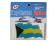 BAHAMAS COUNTRY FLAG WAVY BUMPER DECAL STICKER EMBLEM ...
