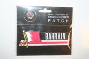 BAHRAIN WORD COUNTRY FLAG IRON ON EMBROIDERED PATCH CREST BADGE ... NEW