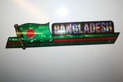 BANGLADESH COUNTRY FLAG LONG METALIC BUMPER STICKER DECAL EMBLEM .. NEW