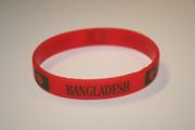 BANGLADESH RED COUNTRY FLAG SILICONE BRACELET WRISTBAND .. NEW