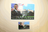 BARACK OBAMA USA PRESIDENT POST CARD AND FRIDGE MAGNET COMBO .. NEW