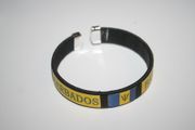 BARBADOS BLACK COUNTRY FLAG FLEXIBLE C BRACELET WRISTBAND ...  NEW