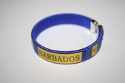 BARBADOS BLUE COUNTRY FLAG FLEXIBLE C BRACELET WRISTBAND ... NEW