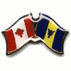 BARBADOS / CANADA COUNTRY FLAG SMALL METAL FRIENSHIP LAPEL PIN BADGE .. NEW