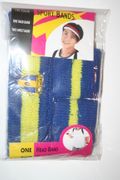 BARBADOS COUNTRY FLAG COLORS SPORTS HEADBAND WITH 2 WRISTBAND SET .. NEW