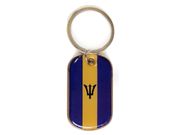 BARBADOS COUNTRY FLAG KEYCHAIN ..HIGH QUALITY .. NEW