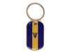 BARBADOS COUNTRY FLAG KEYCHAIN ..HIGH QUALITY .. NEW