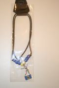 BARBADOS COUNTRY FLAG METAL LADY NECKLACE ... NEW