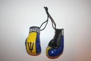 BARBADOS COUNTRY FLAG PAIR OR MINIATURE BOXING GLOVES FOR CAR .. NEW