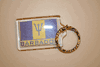 BARBADOS COUNTRY FLAG PLASTIC KEYCHAIN ... NEW