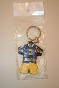 BARBADOS COUNTRY FLAG SOCCER JERSEY BLACK KEYCHAIN ... FOOTBALL ... NEW