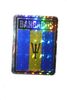 BARBADOS SQUARE COUNTRY FLAG METALLIC BUMPER STICKER DECAL .. SIZE  3" X 4" INCHES .. NEW