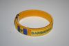 BARBADOS YELLOW COUNTRY FLAG FLEXIBLE C BRACELET WRISTBAND . NEW