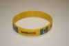 BARBADOS YELLOW COUNTRY FLAG SILICONE BRACELETS ... CRICKET SOCCER FOOTBALL ...NEW