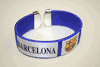 BARCELONA FC BLUE SUPER THICK FLEXIBLE BRACELET WRISTBAND ... FOOTBALL CLUB SOCCER ...NEW