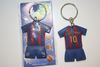 BARCELONA FC FOOTBALL CLUB RONALDINHO #10 SOCCER JERSEY KEYCHAIN ... NEW