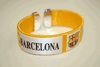BARCELONA FC YELLOW SUPER THICK FLEXIBLE BRACELET WRISTBAND ... FOOTBALL CLUB SOCCER NEW .. NEW