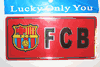 BARCELONA FCB FOOTBALL CLUB LICENSE PLATE STICKER ... NEW