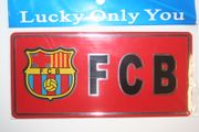 BARCELONA FCB FOOTBALL CLUB LICENSE PLATE STICKER ... NEW