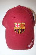 BARCELONA FCB SOCCER FOOTBALL BURGUNDY HAT CAP ... NEW