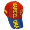 BARCELONA RED & BLUE EMBOSSED FOOTBALL SOCCER HAT...NEW