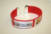 BARCELONA RED SUPER THICK COUNTRY FLAG FLEXIBLE BRACELET WRISTBAND .. NEW