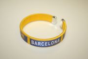 BARCELONA YELLOW FOOTBALL SOCCER CLUB FLEXIBLE BRACELET WRISTBAND .. NEW