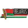 BELARUS COUNTRY FLAG WORD IRON-ON PATCH CREST BADGE .. NEW