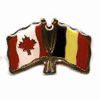 BELGIUM / CANADA COUNTRY FLAG SMALL METAL FRIENSHIP LAPEL PIN BADGE .. NEW