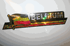 BELGIUM COUNTRY FLAG LONG METALIC BUMPER STICKER DECAL EMBLEM FOR THE CAR .. NEW